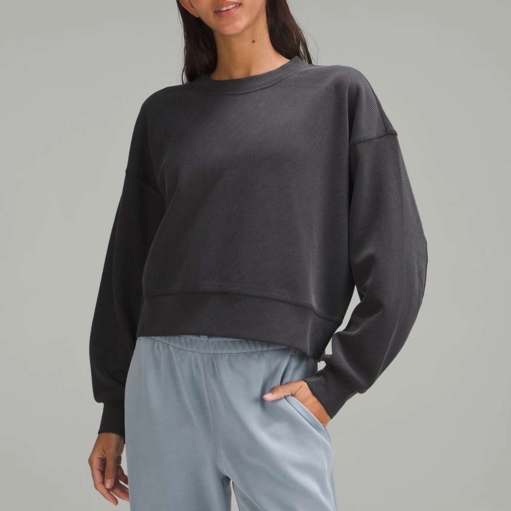 Lululemon Ribbed Softstreme Perfectly Oversized Cropped Crew